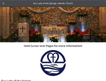 Tablet Screenshot of ourladyofthesprings.org